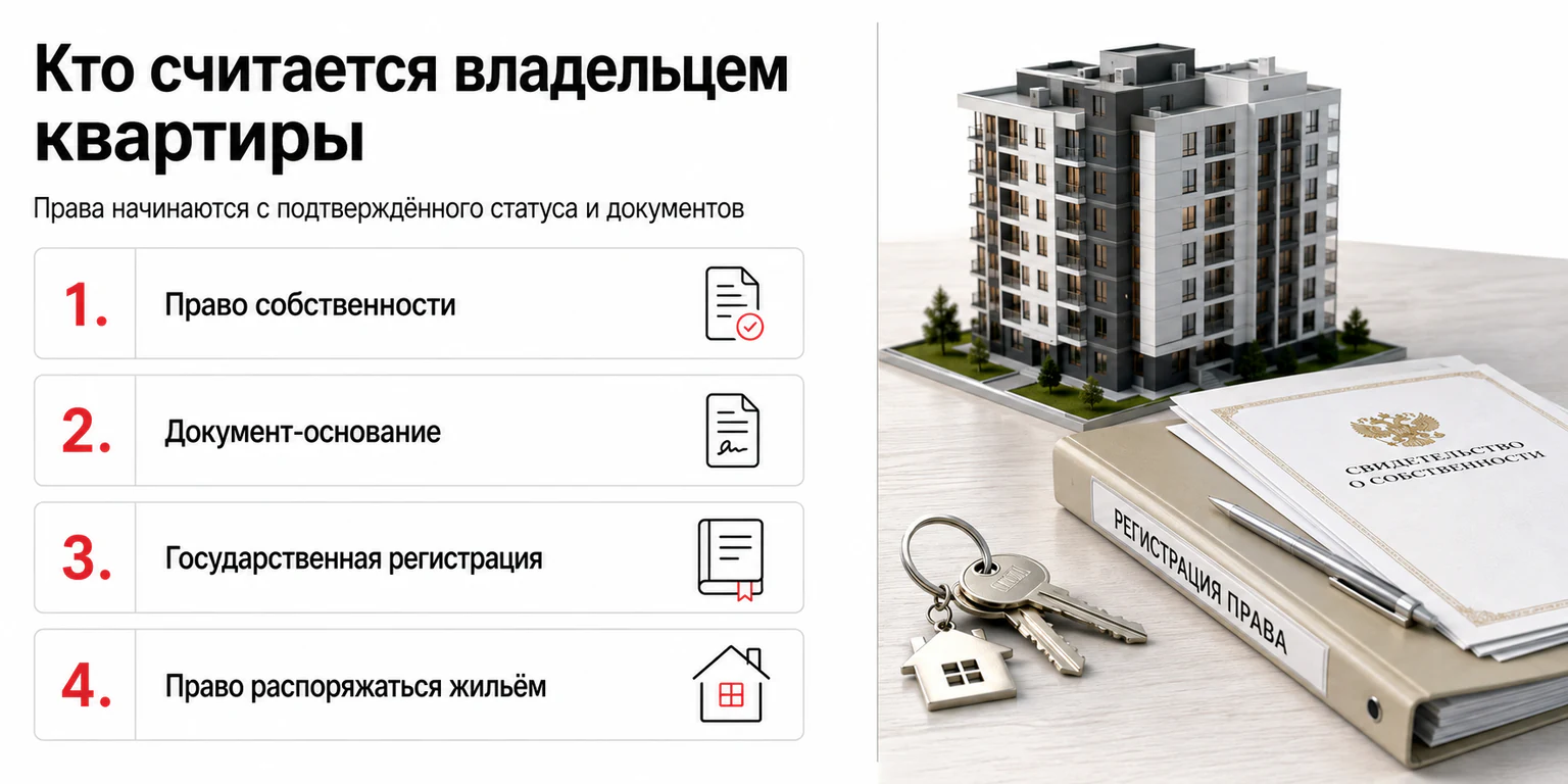 Инфографика: кто считается владельцем квартиры