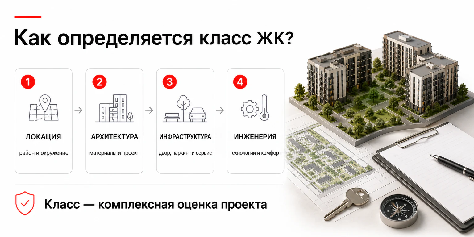 Как определяется класс жилого комплекса