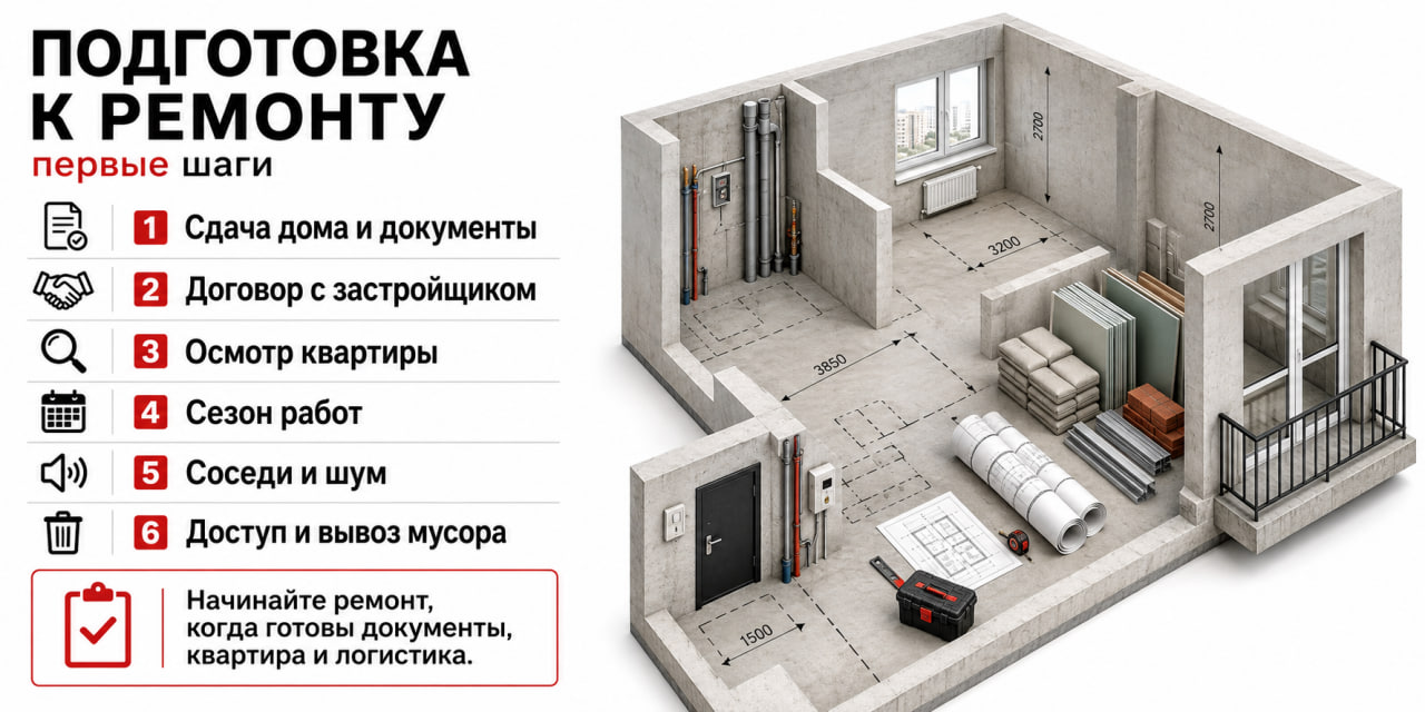Когда можно начинать ремонтные работы