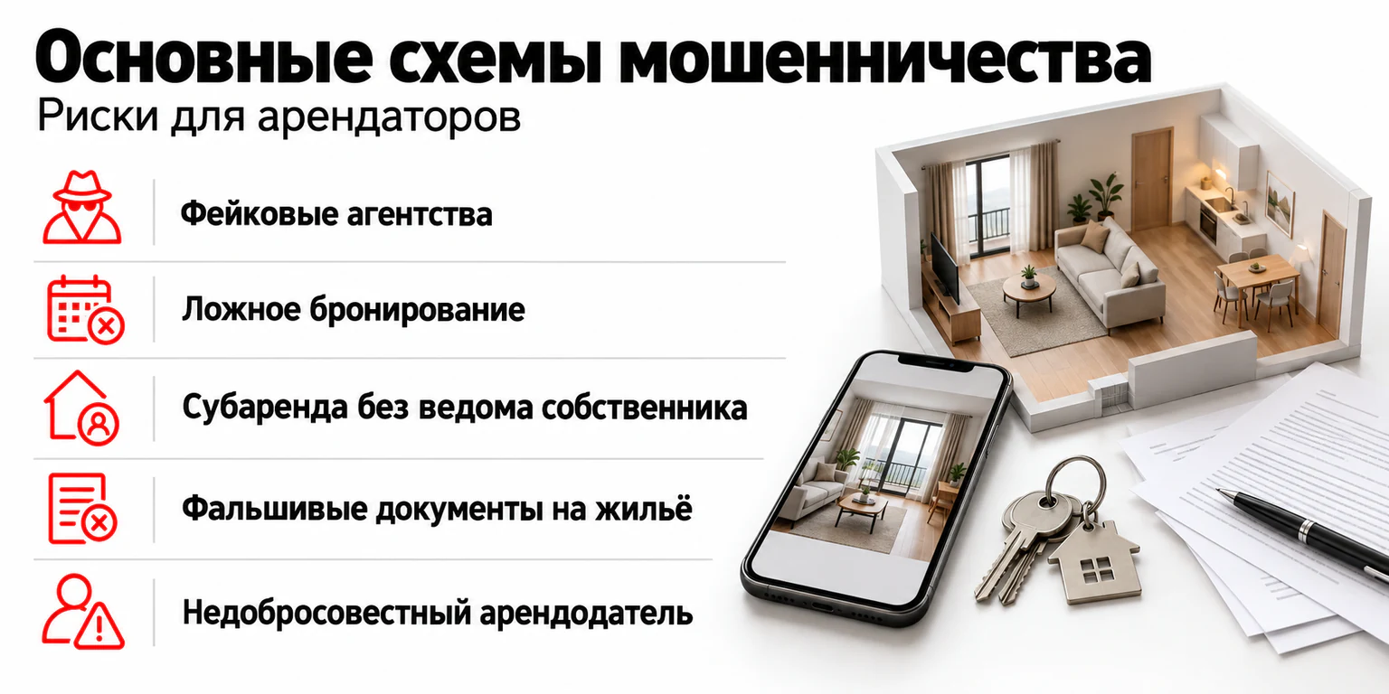 Инфографика: схемы мошенничества с арендаторами