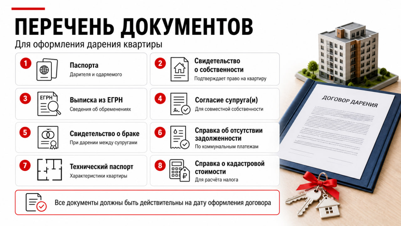 Процесс оформления дарственной
