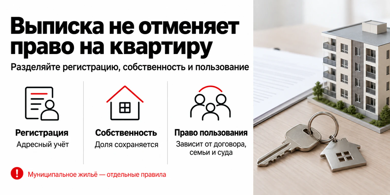 Различие между регистрацией, правом собственности и правом пользования квартирой