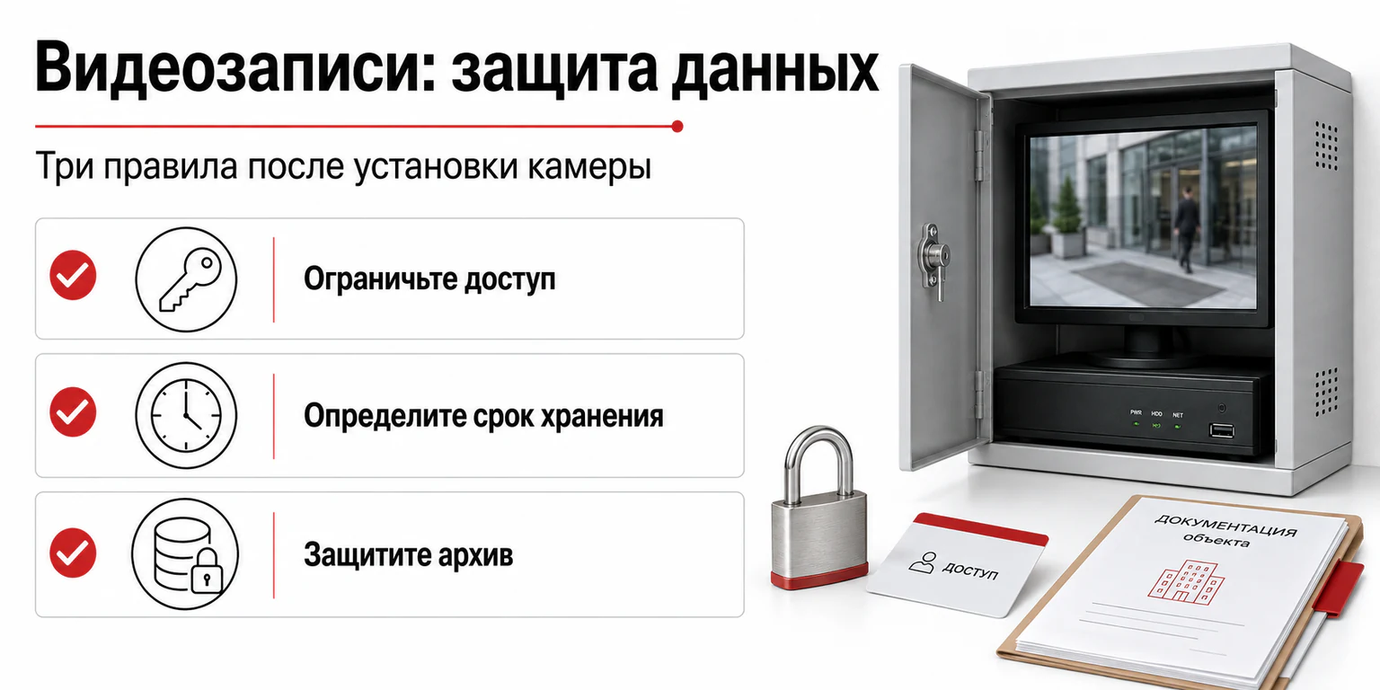 Инфографика: как защитить записи видеонаблюдения и данные жильцов