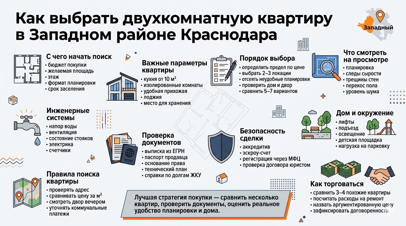 как выбрать двухкомнатную квартиру в западном районе