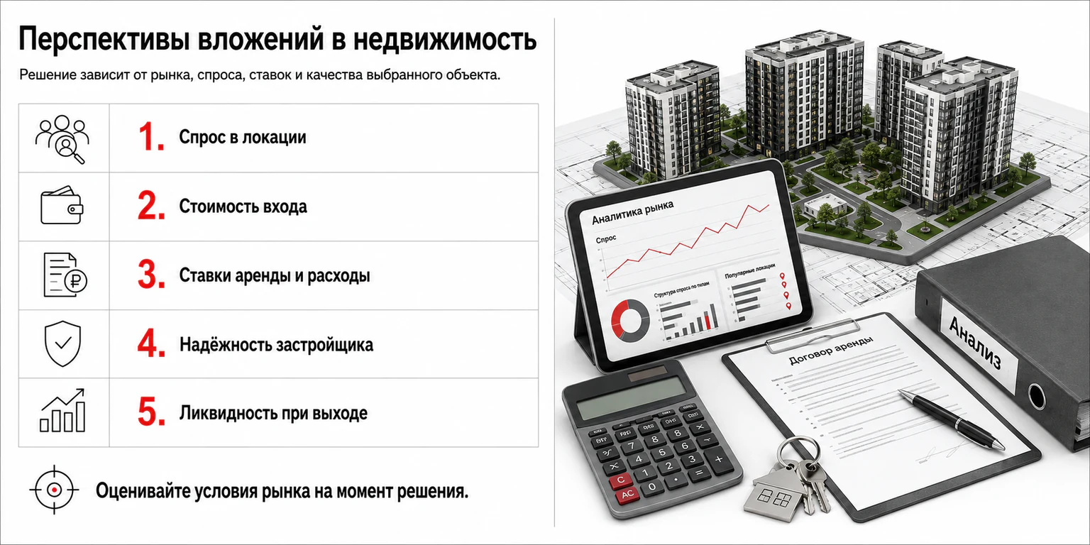 Инфографика: перспективы вложений в недвижимость