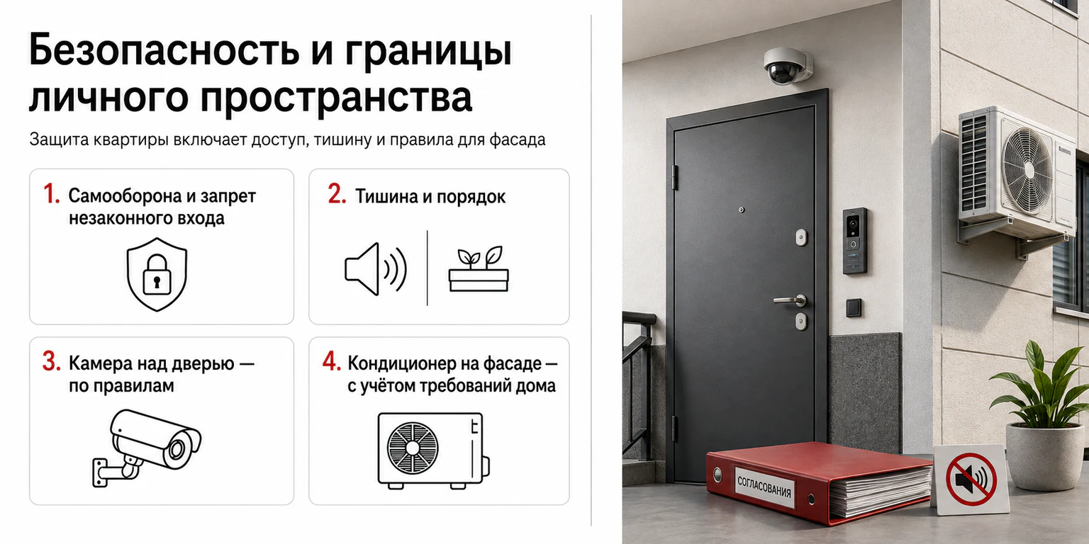 Инфографика: безопасность и границы личного пространства в квартире