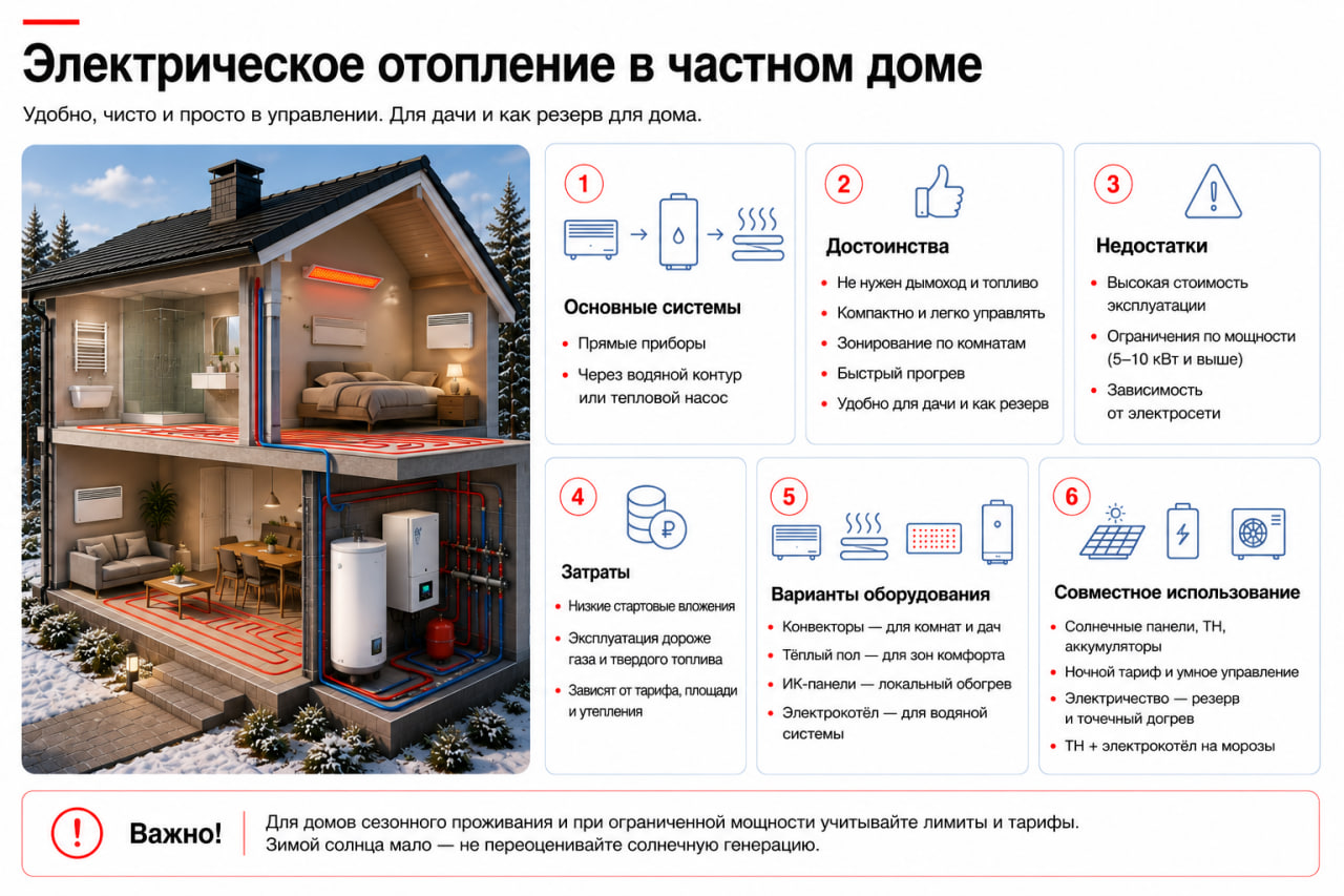 Электрическое отопление в частном доме