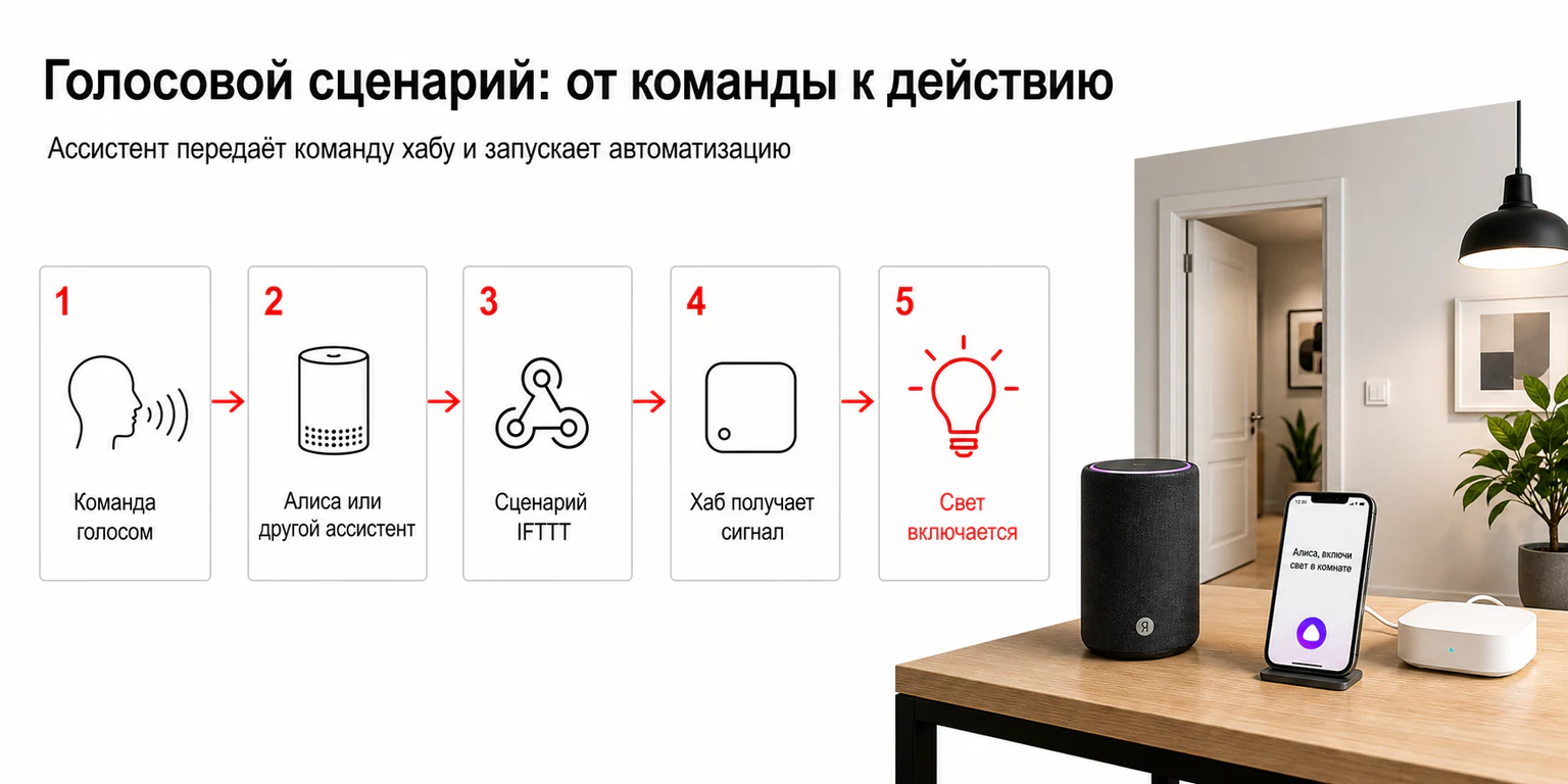 Инфографика: голосовое управление умным домом