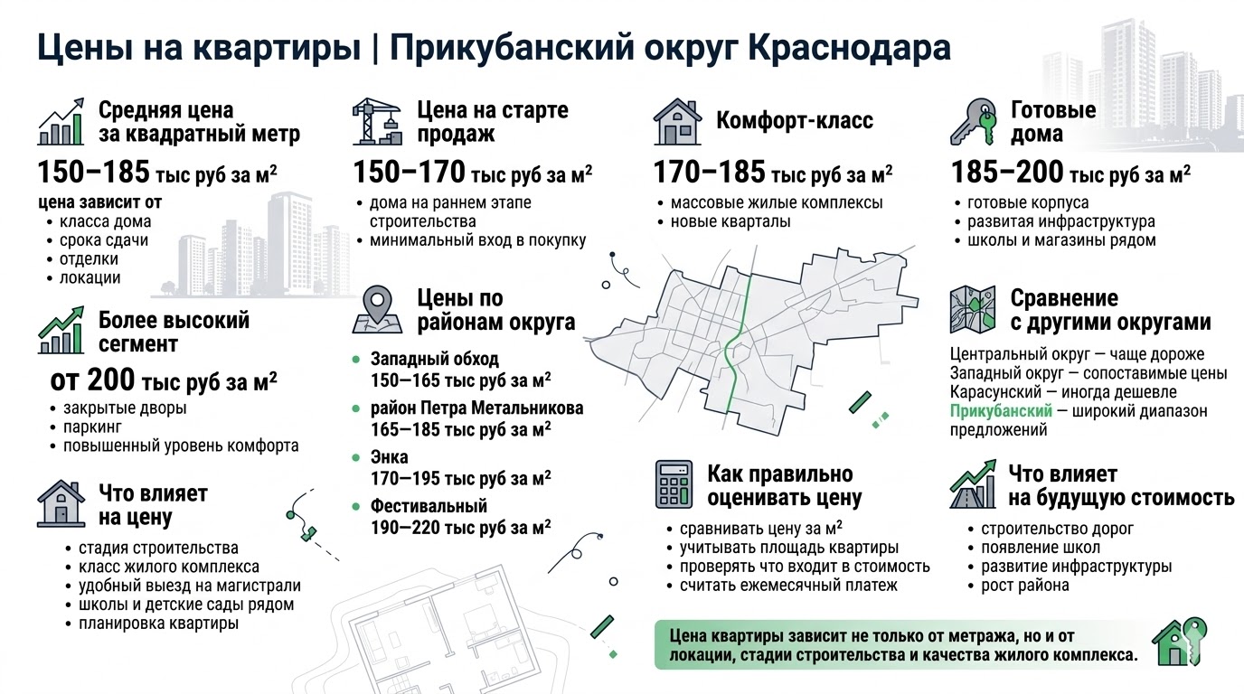 Цены на квартиры Прикубанского округа Красноадар