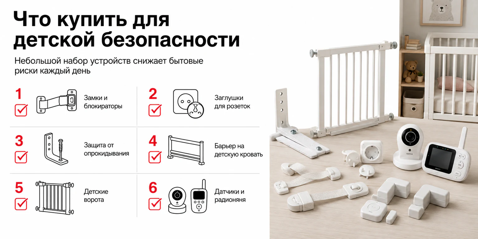 Инфографика: устройства для детской безопасности