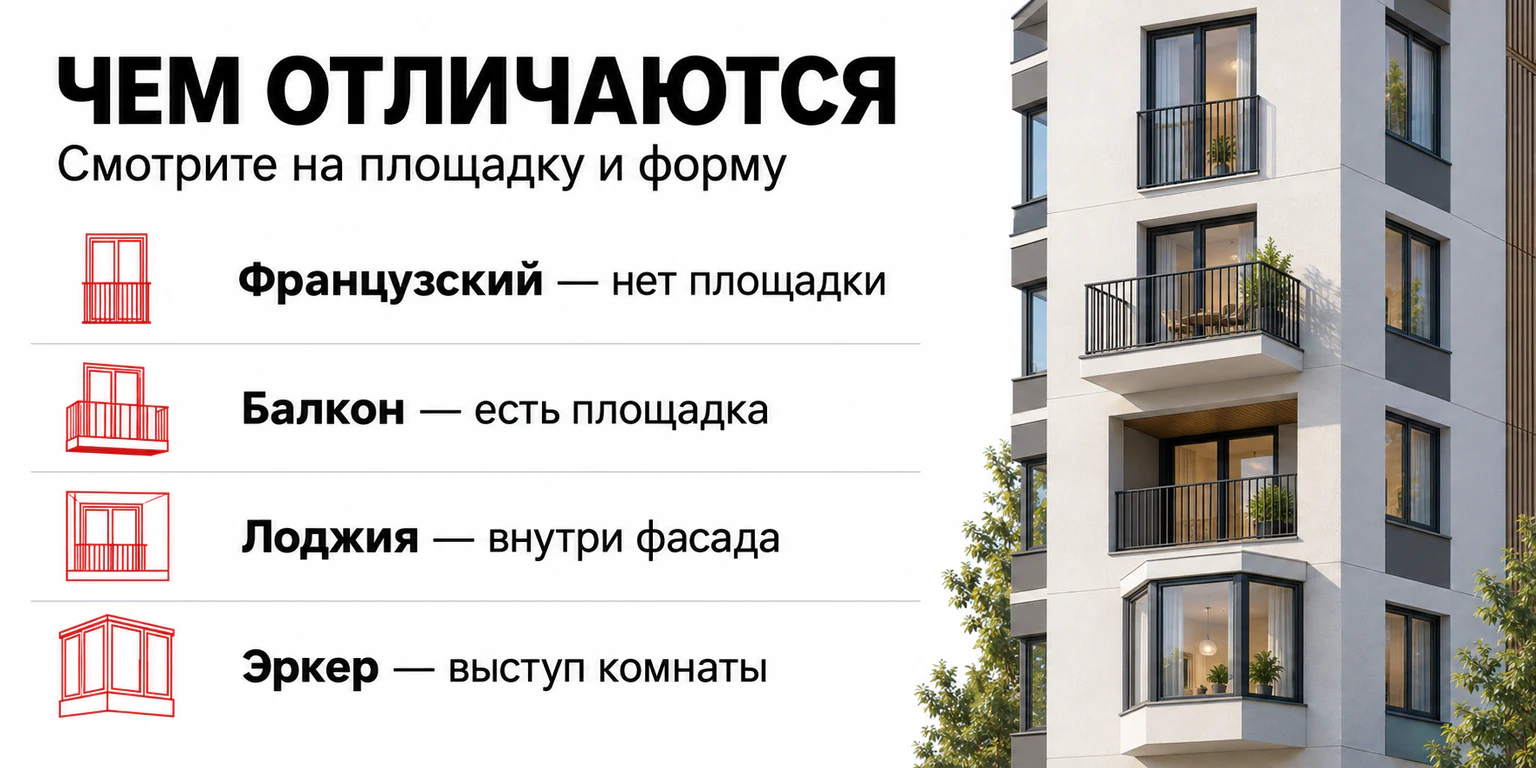 Преимущества французского балкона: свет и вентиляция
