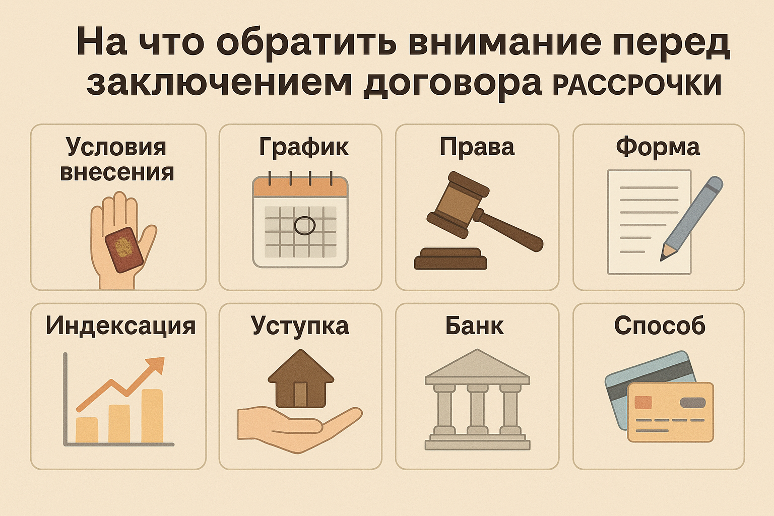 На что обратить внимание перед заключением договора рассрочки