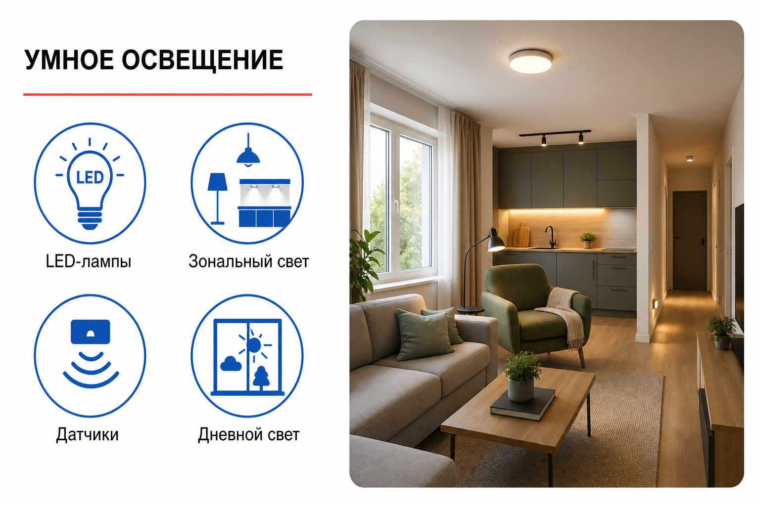 Умное и экономичное освещение квартиры