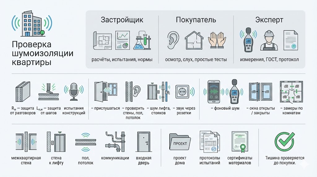 Как проверяют шумоизоляцию при покупке квартиры
