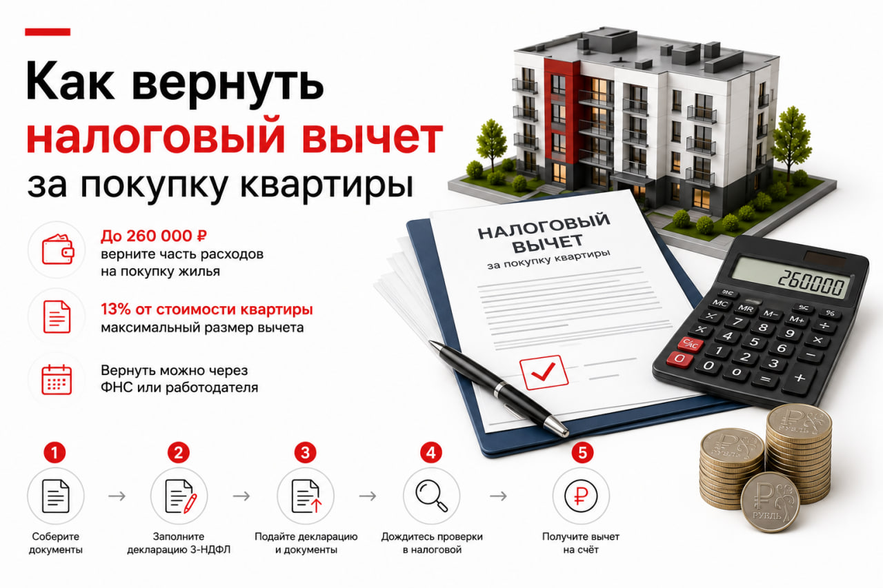 Как вернуть налоговый вычет за покупку квартиры