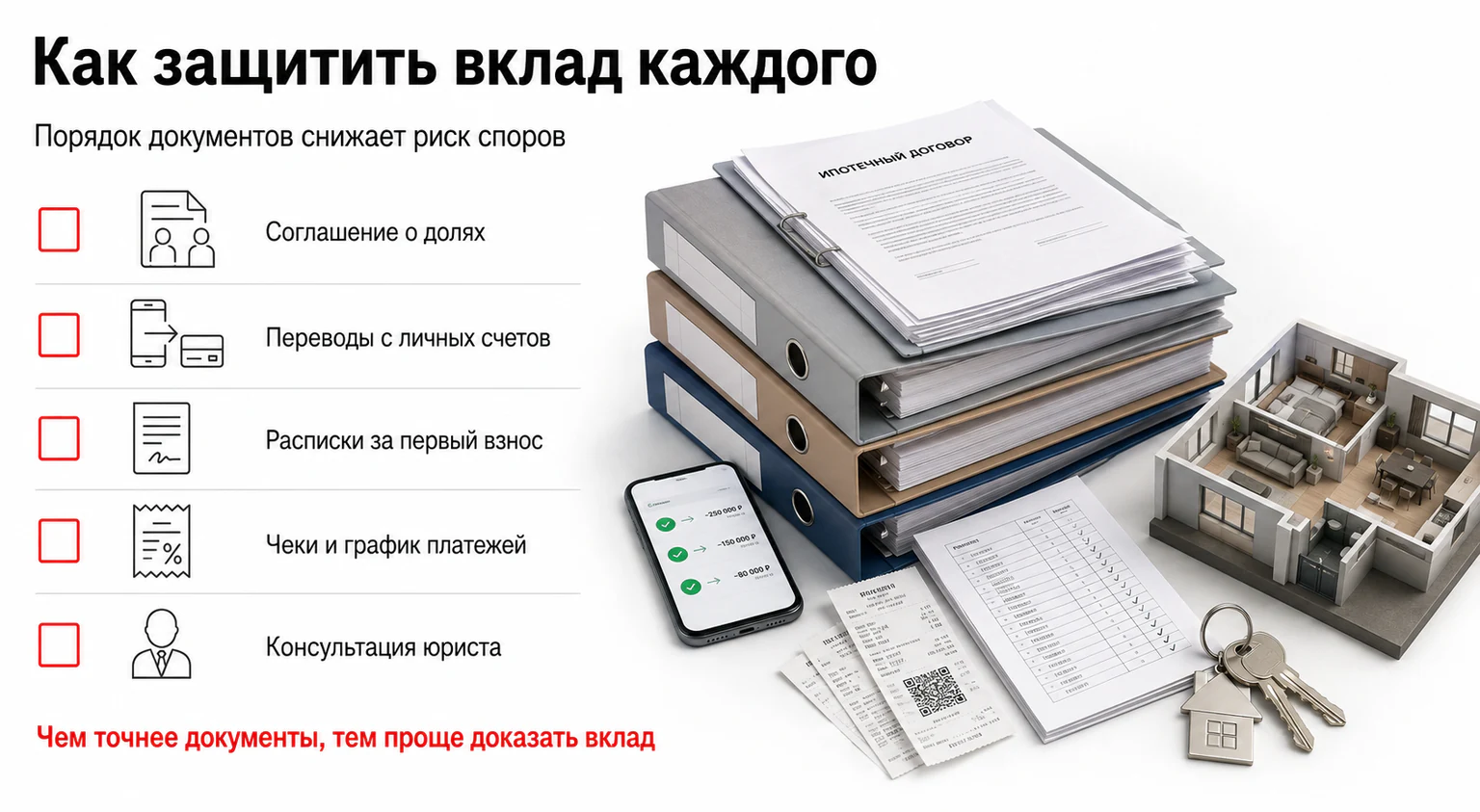 Инфографика: как защитить вклад каждого партнёра в ипотеку