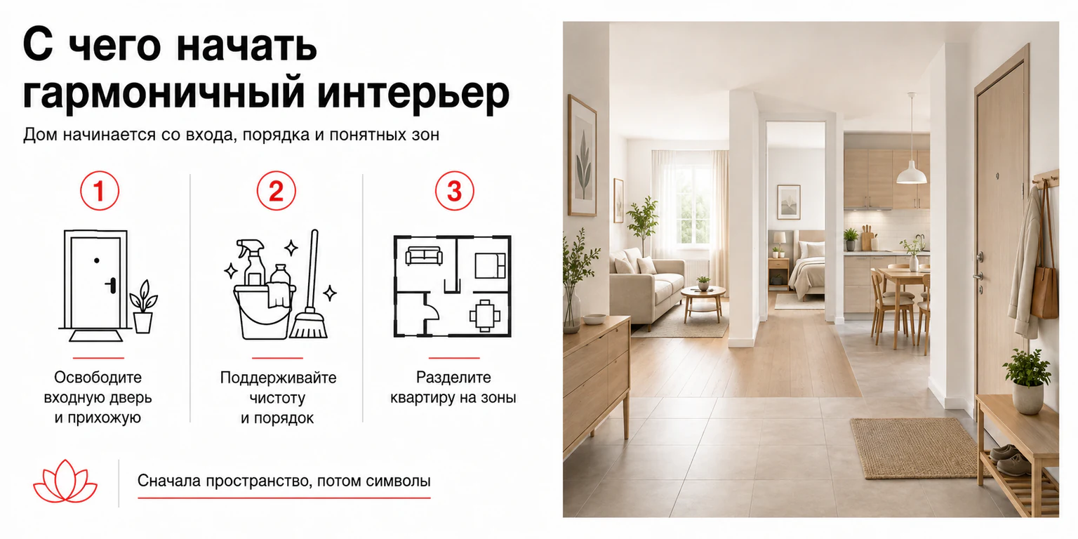 Инфографика: с чего начать гармоничный интерьер