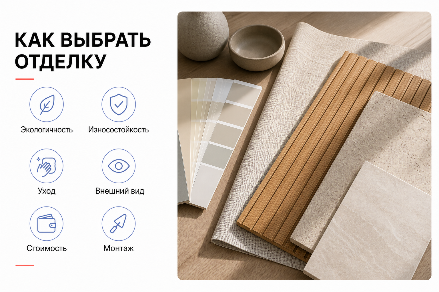 Критерии выбора материала для отделки стен