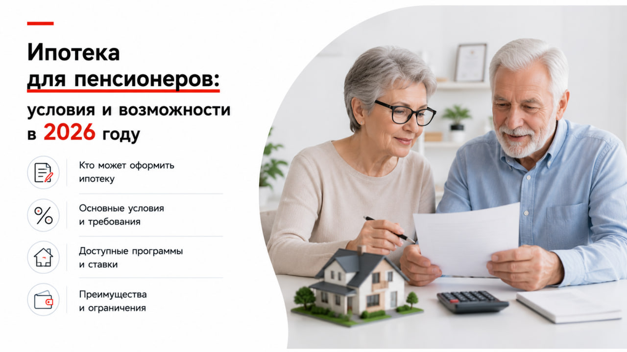 Ипотека для пенсионеров: основные условия и возможности для пенсионеров в 2026 году