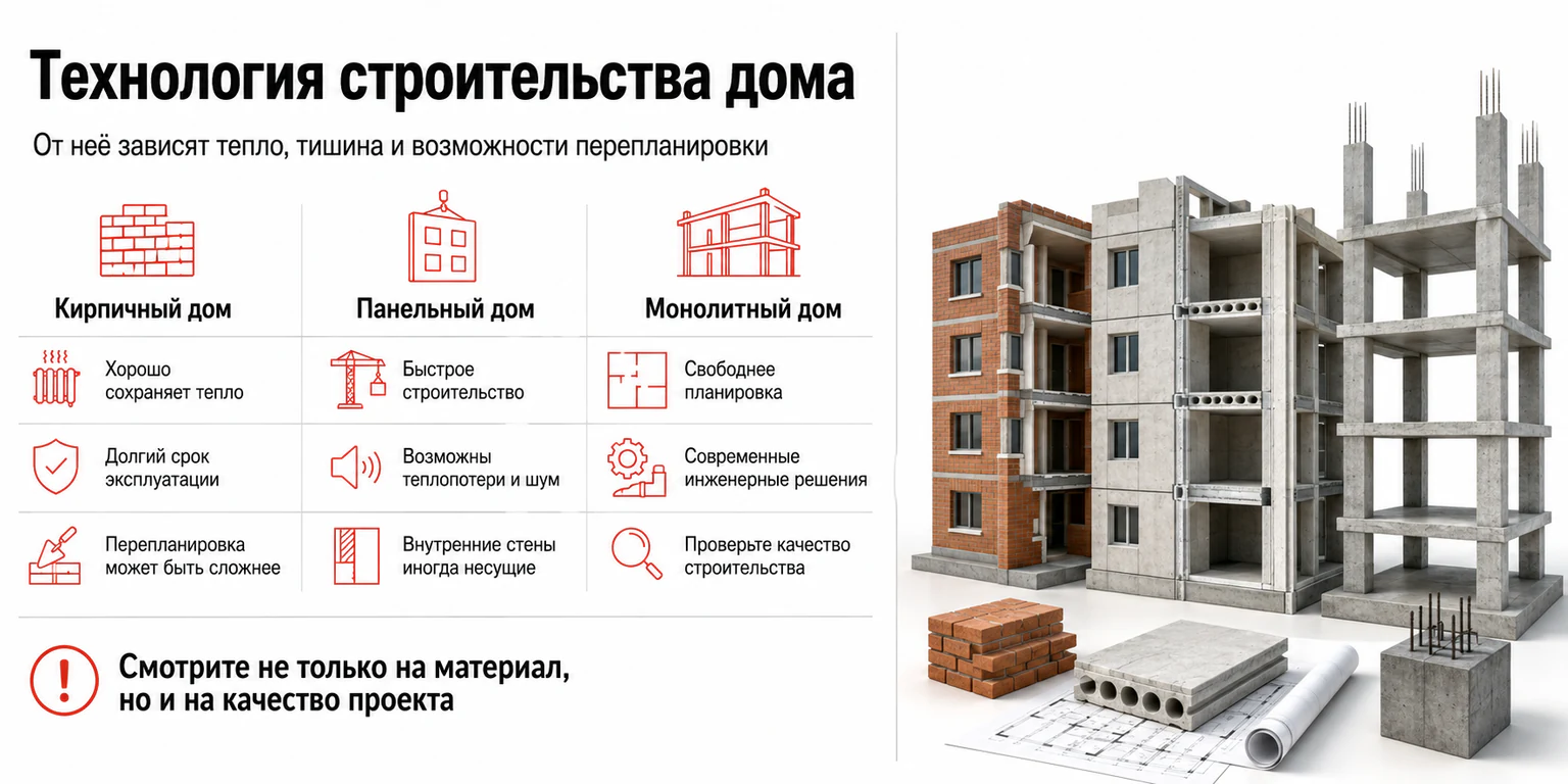 Инфографика: технология строительства дома