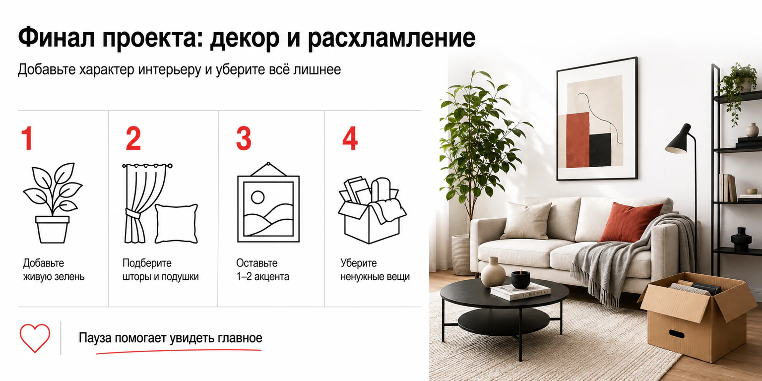 Инфографика: декор и расхламление