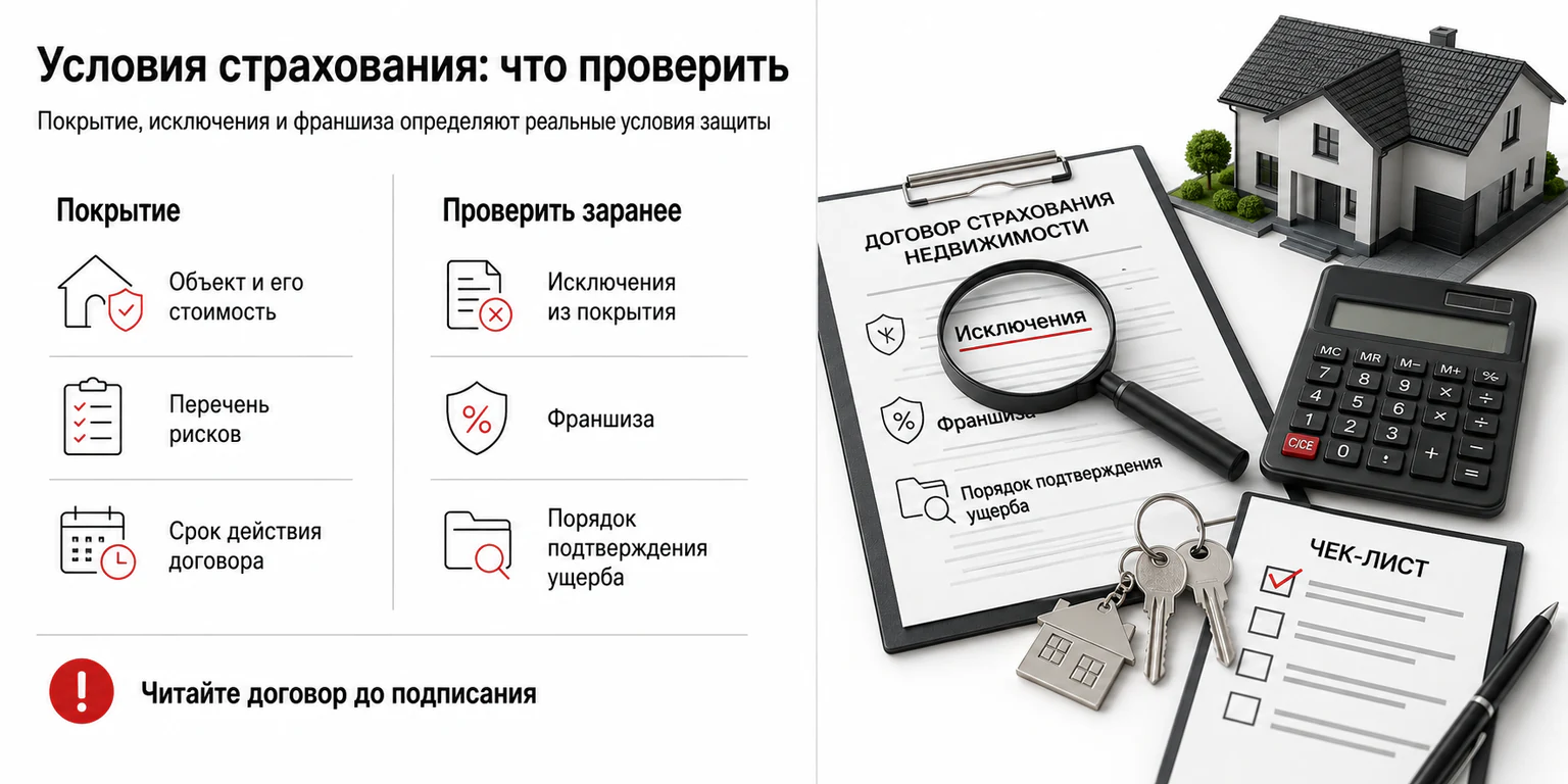 Инфографика: условия страхования