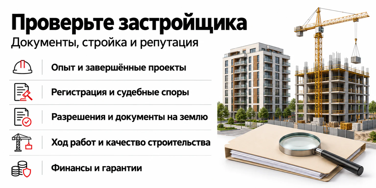 Проверка застройщика: опыт, документы, ход строительства, финансы и гарантии