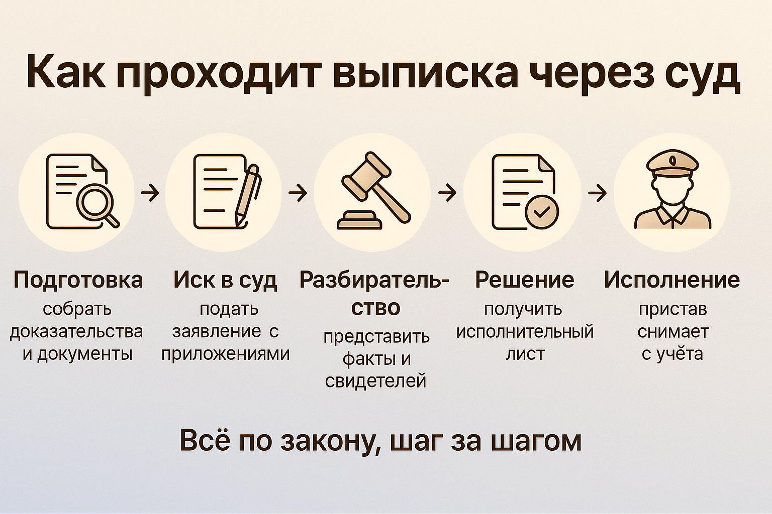 Как происходит выписка через суд