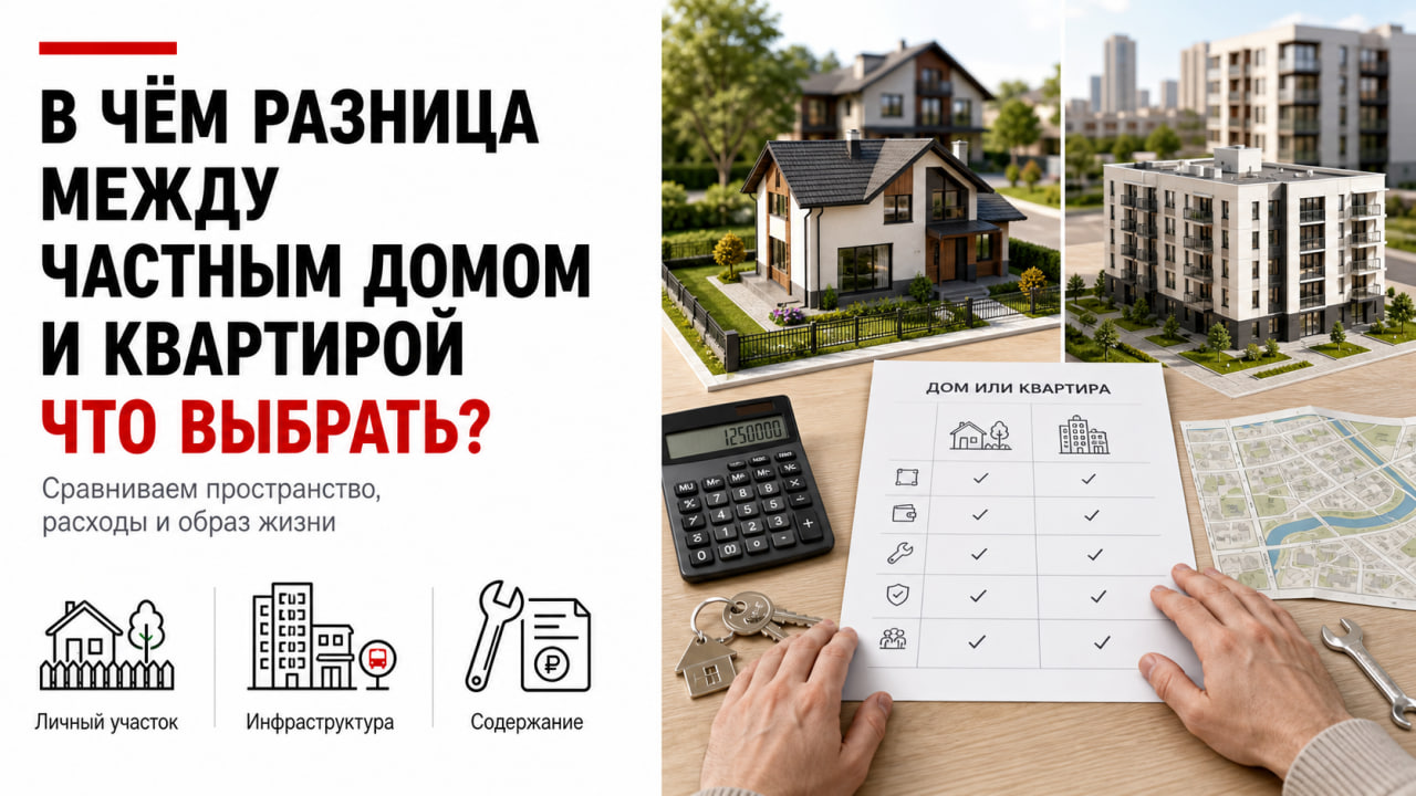В чем разница между частным домом и квартирой