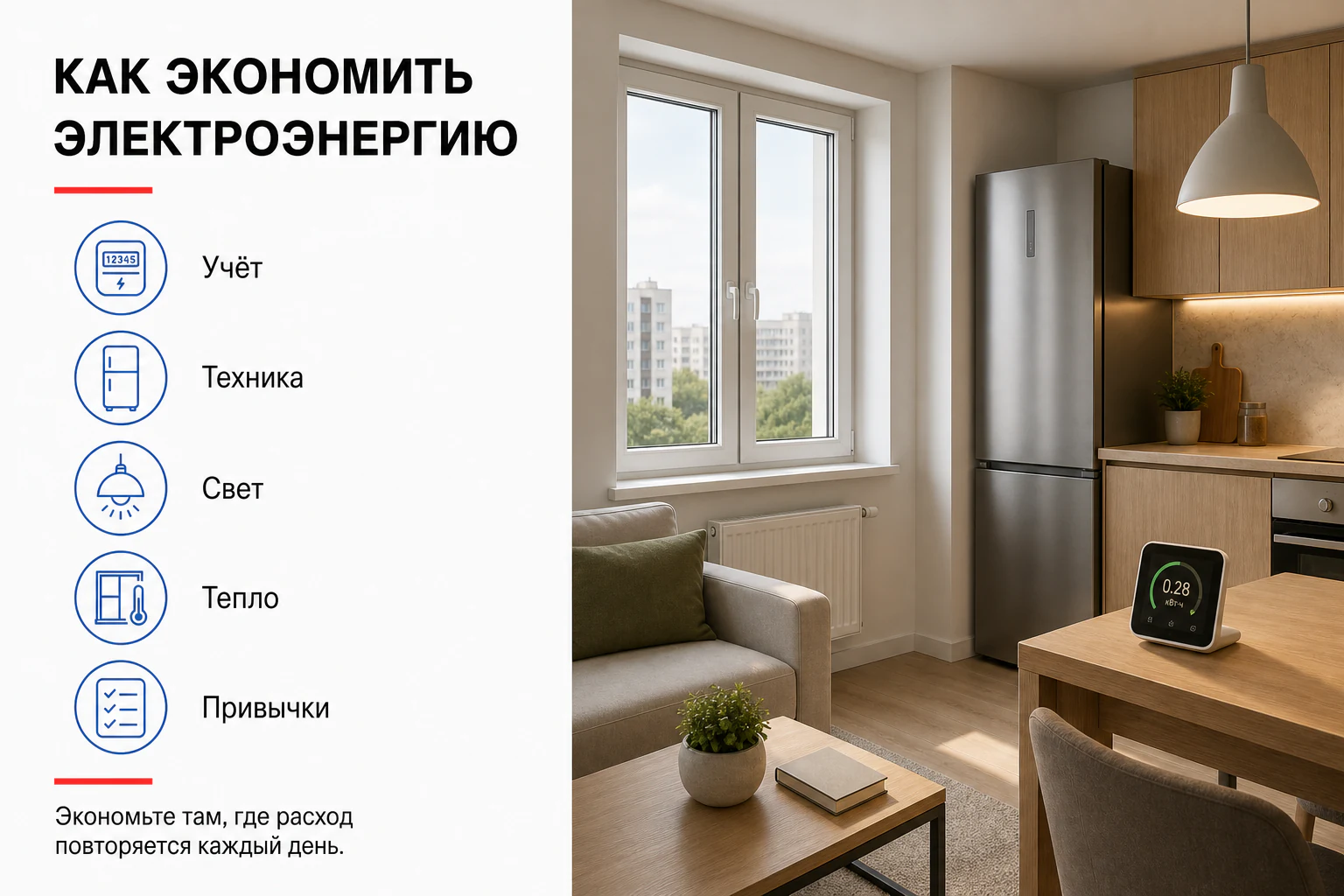 Как экономить электроэнергию в квартире