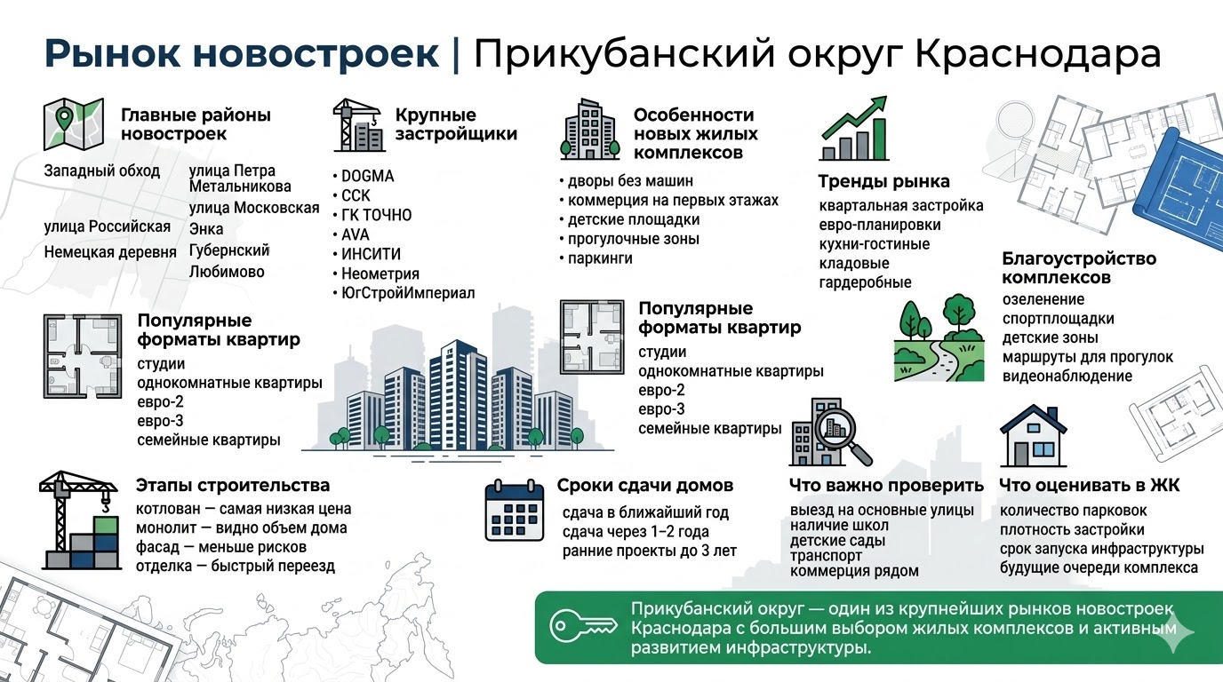 Рынок новостроек в Прикубанском округе Краснодара