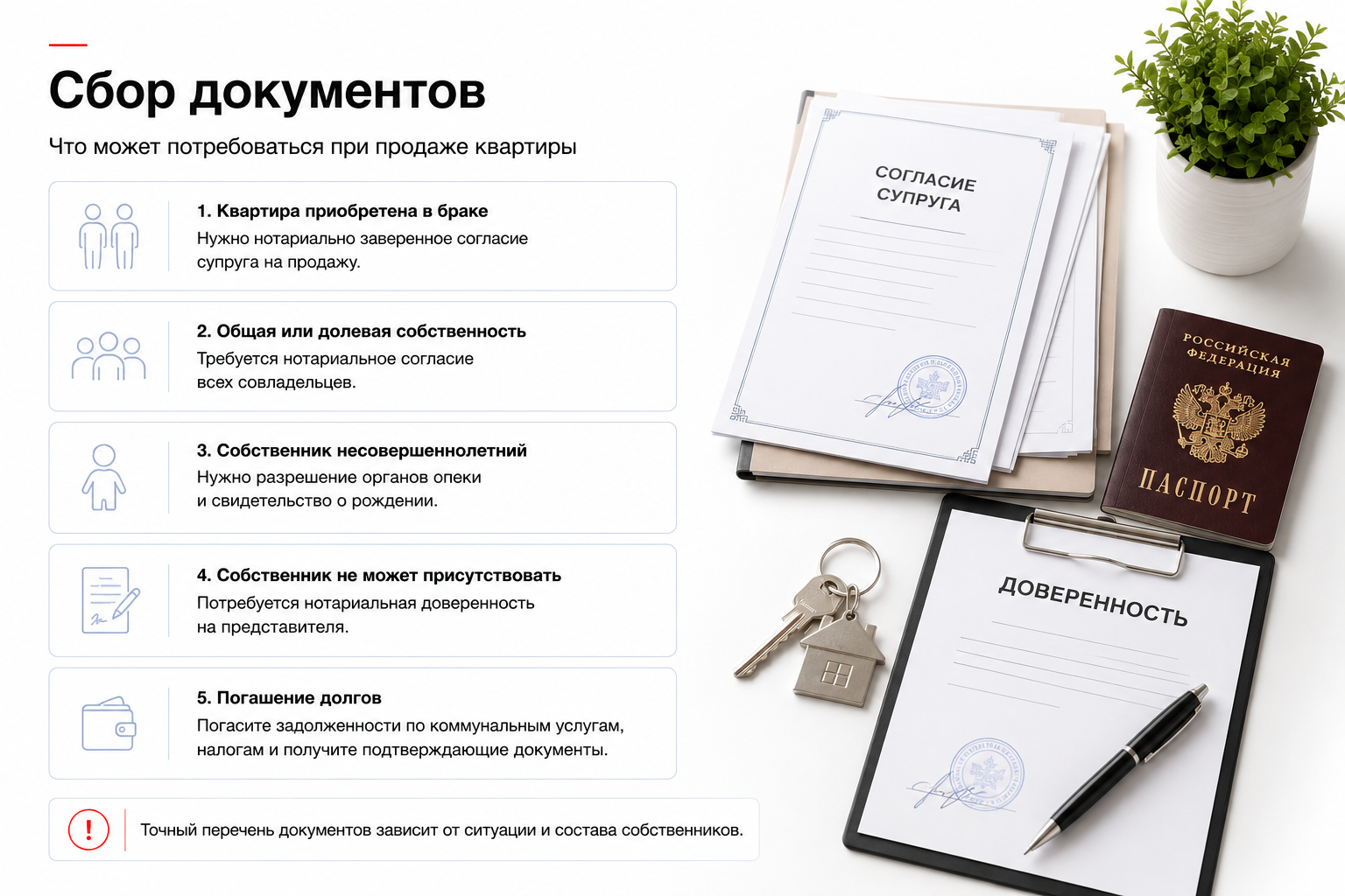 Сбор документов для продажи квартиры