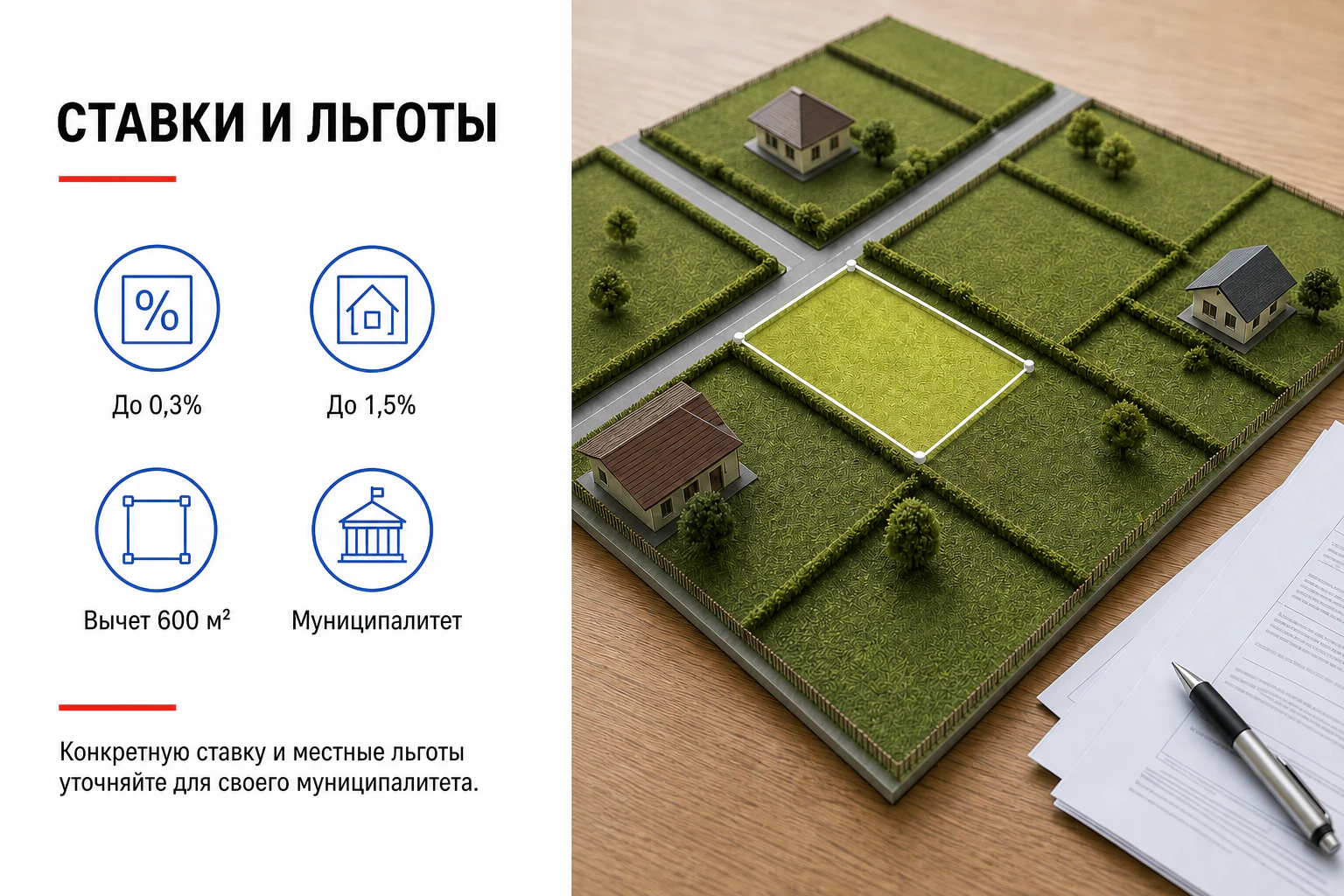 Ставки и льготы по земельному налогу