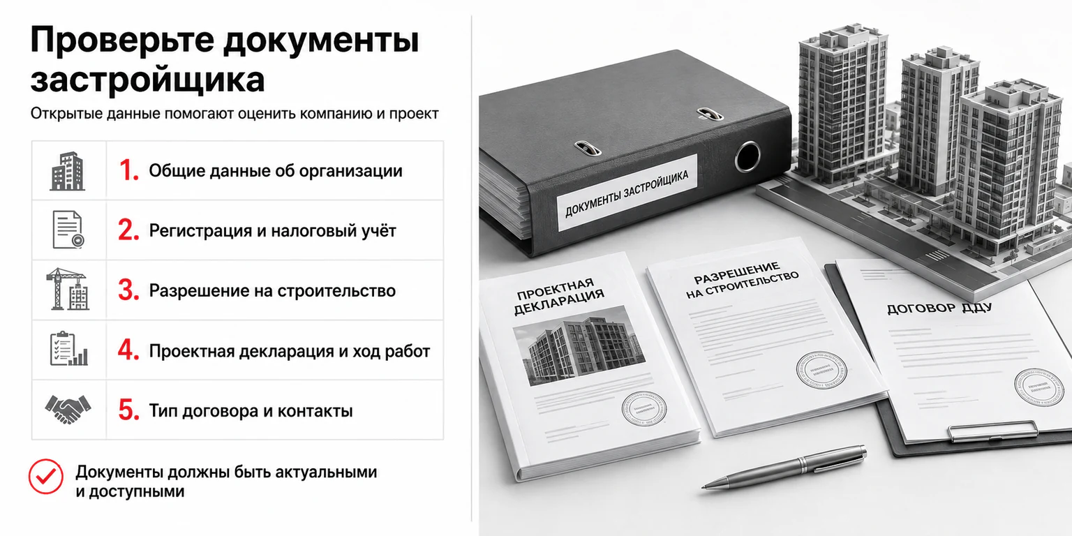 Инфографика: документы застройщика и жилого комплекса