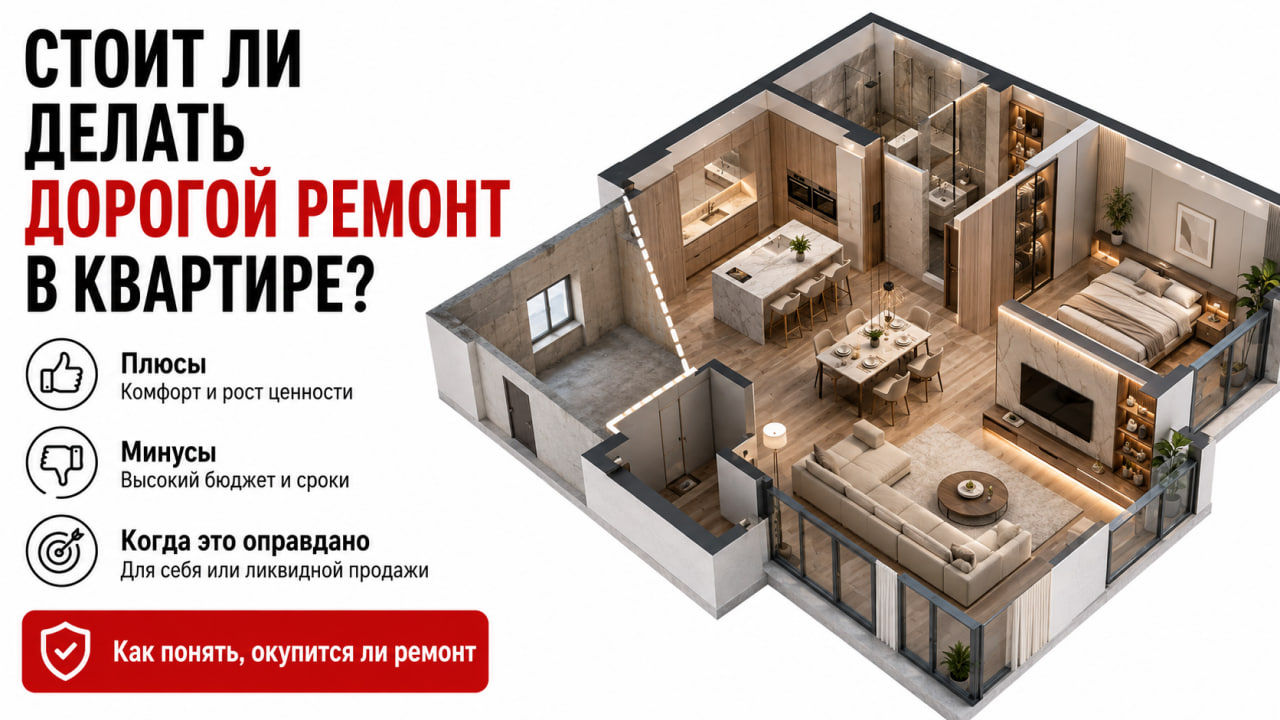 Стоит ли делать дорогой ремонт в квартире
