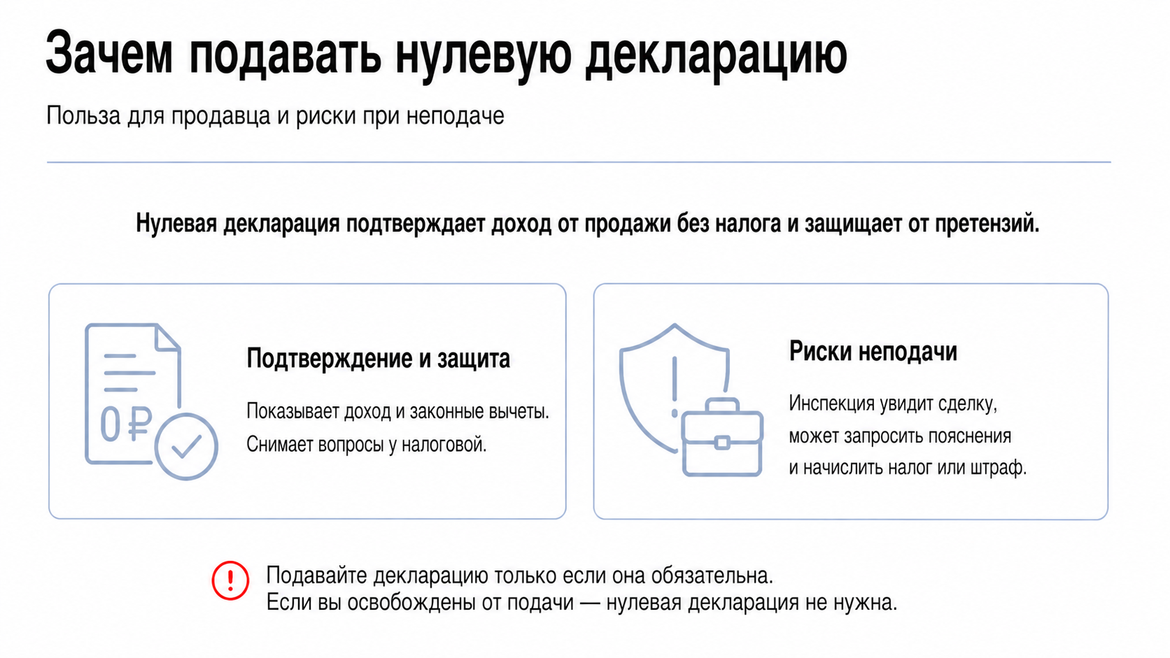 Зачем подавать нулевую декларацию