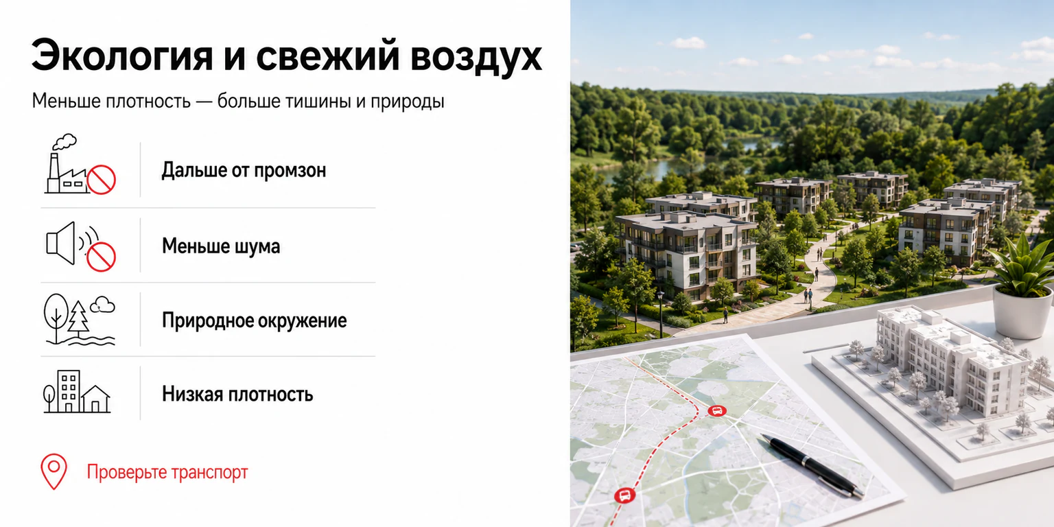 Инфографика: экология и свежий воздух в малоэтажном доме