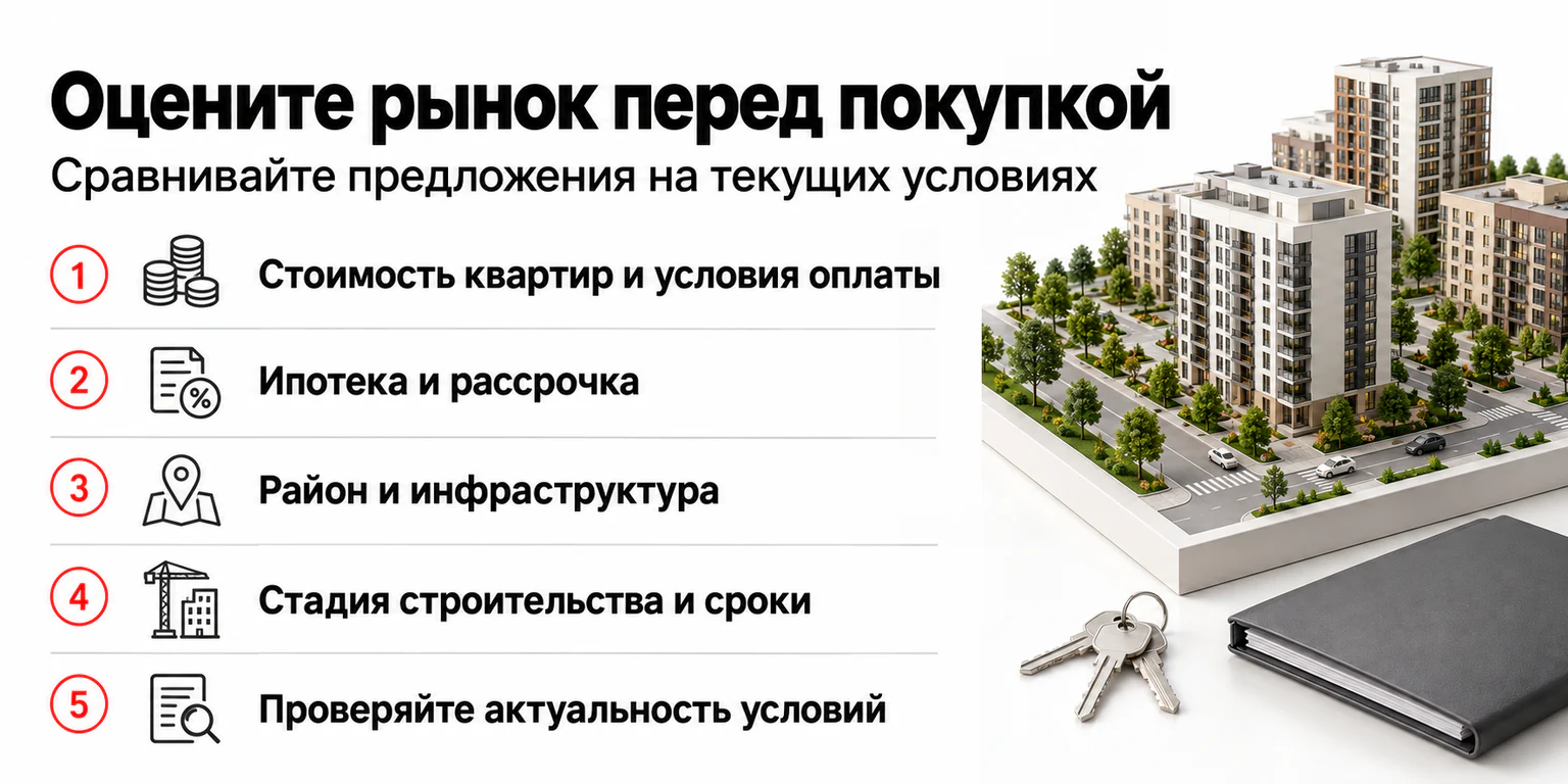 Что сравнить на рынке новостроек: цена, оплата, район и сроки строительства