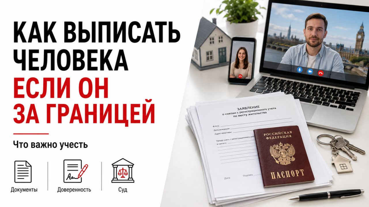 Как выписать человека если он за границей