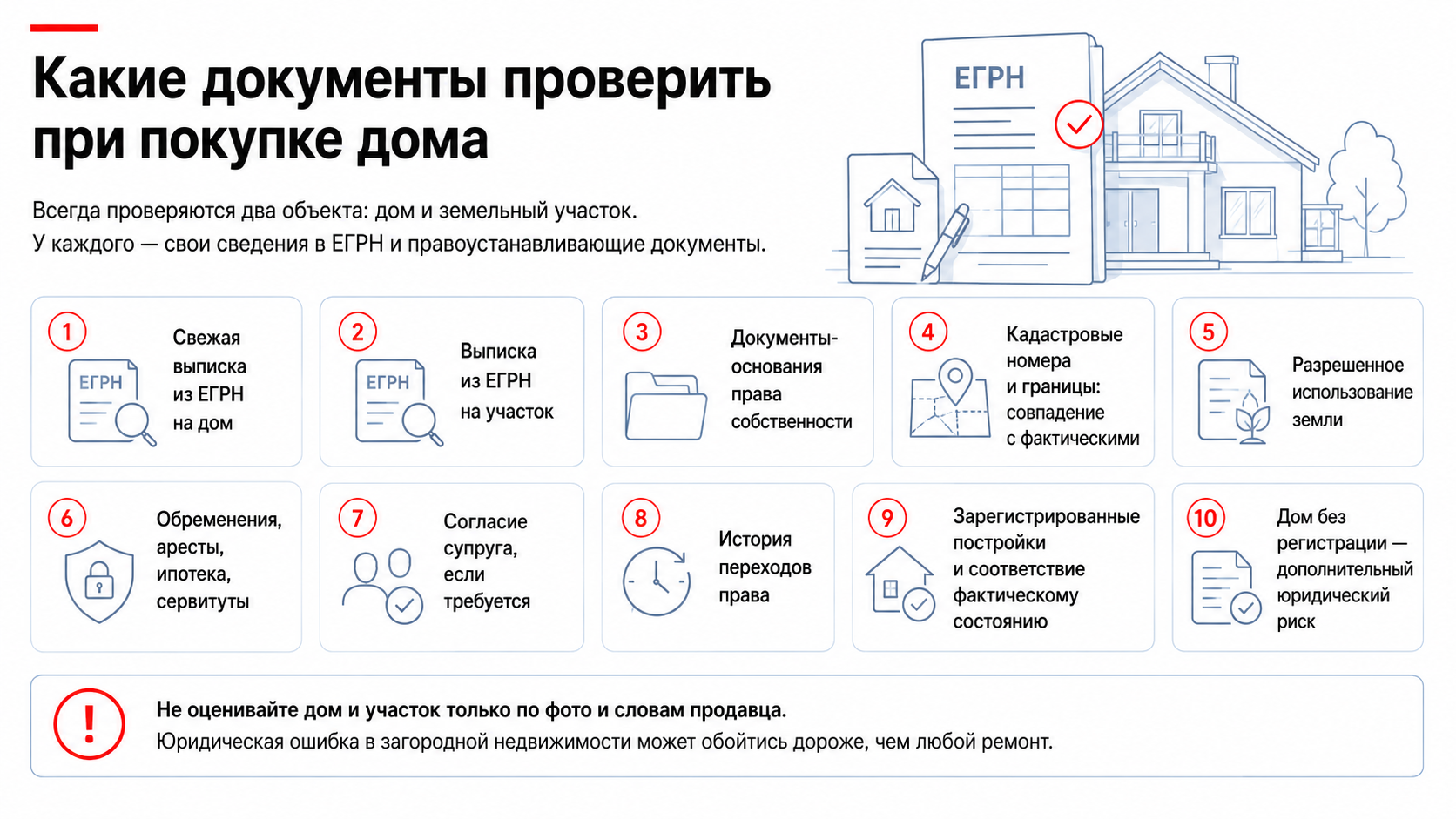Какие документы проверить при покупке дома