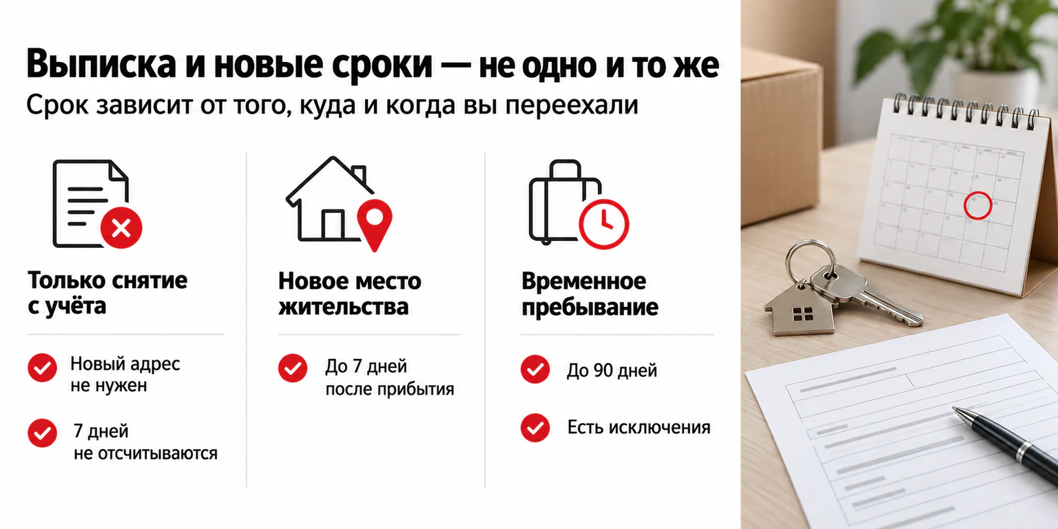 Сроки регистрации после выписки, переезда на новое место жительства и временного пребывания