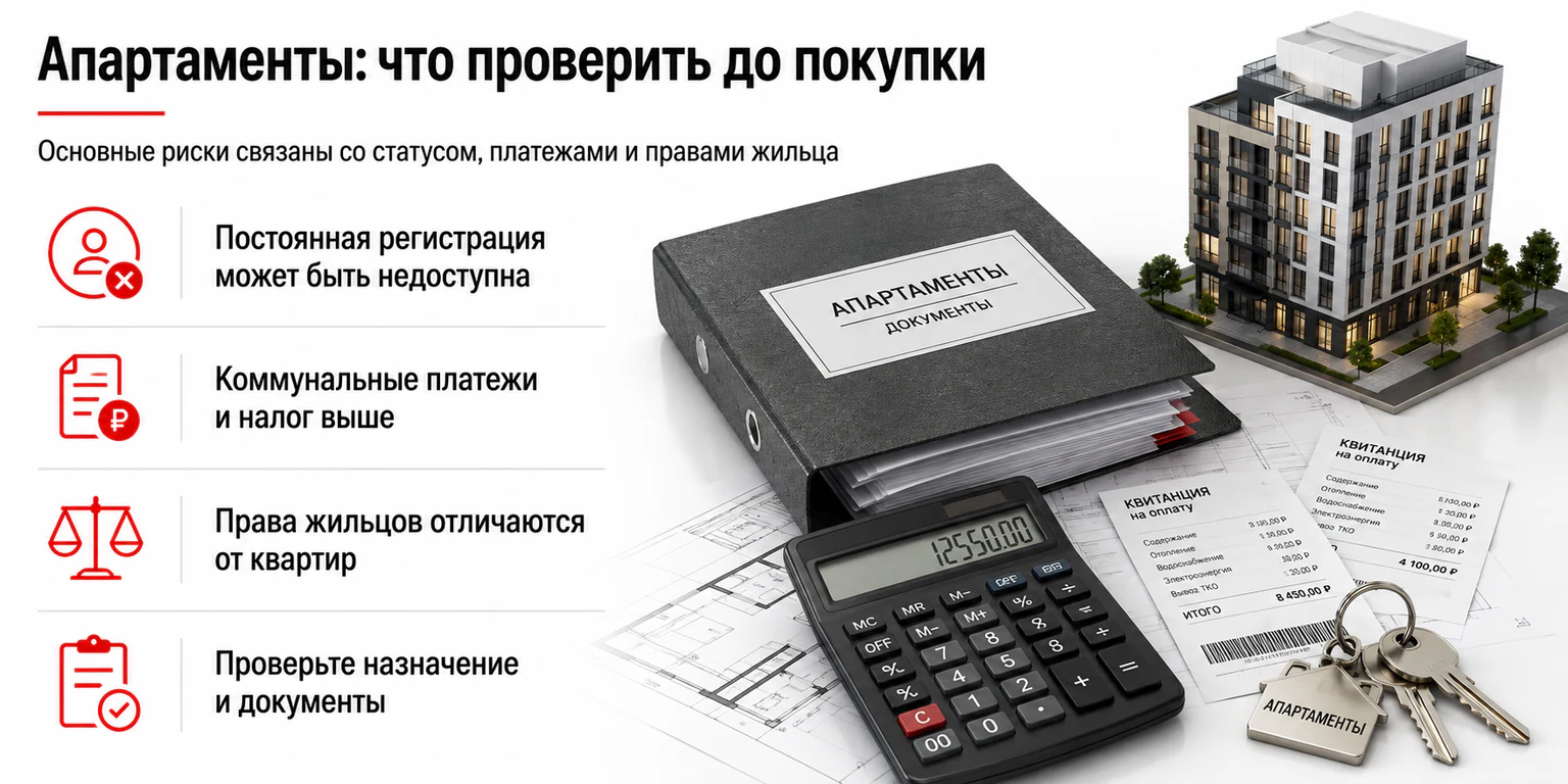 Инфографика: риски покупки апартаментов