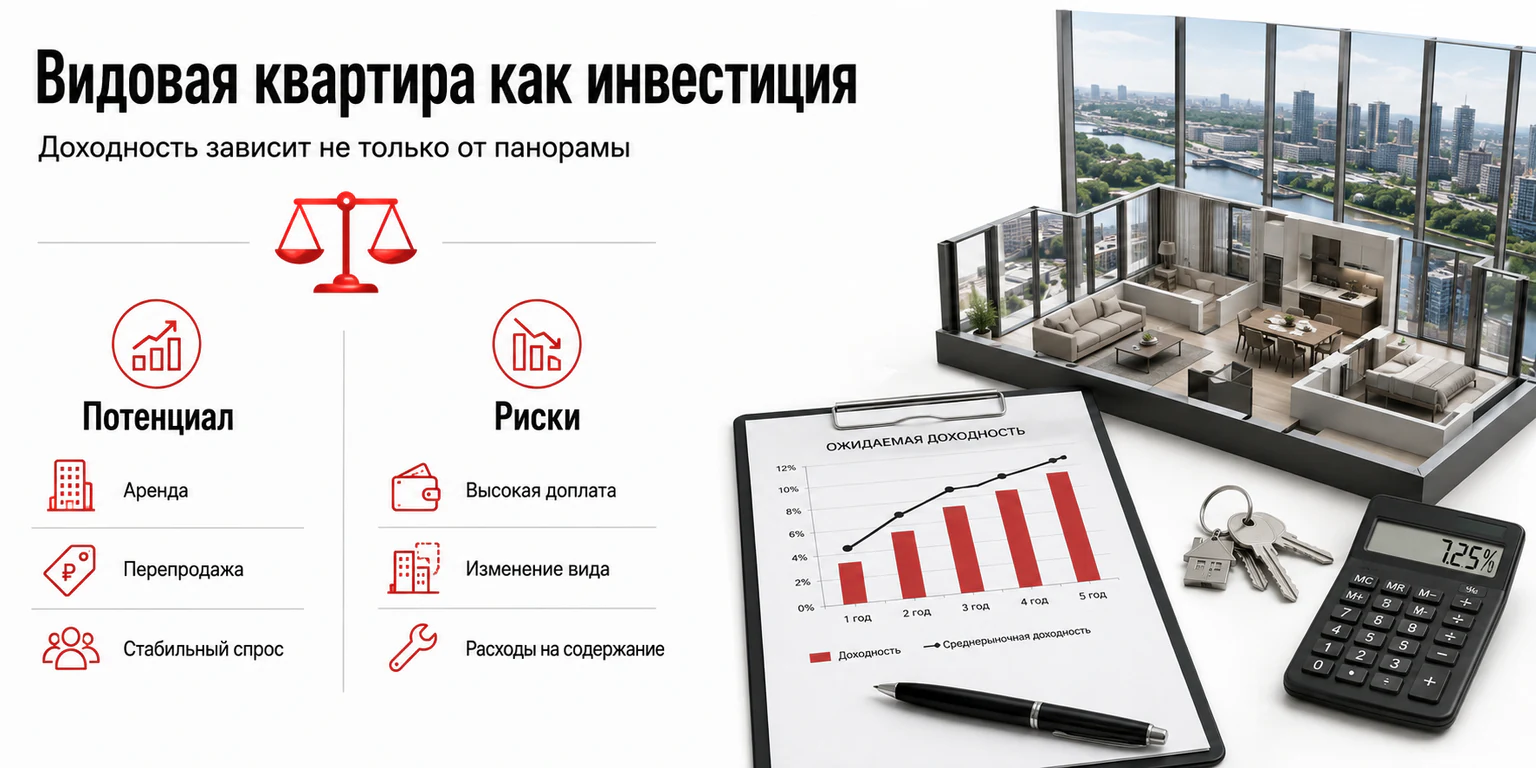 Инфографика: видовая квартира как инвестиция