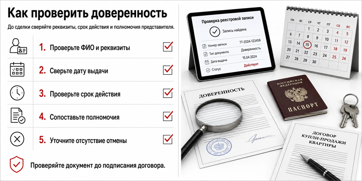 Инфографика: проверка доверенности