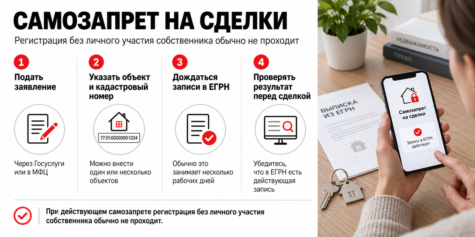 Пошаговая инструкция: как установить запрет на сделки с недвижимостью