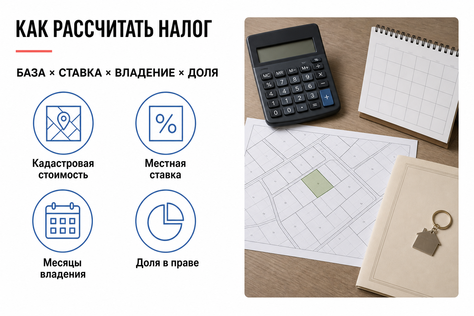 Формула расчета земельного налога