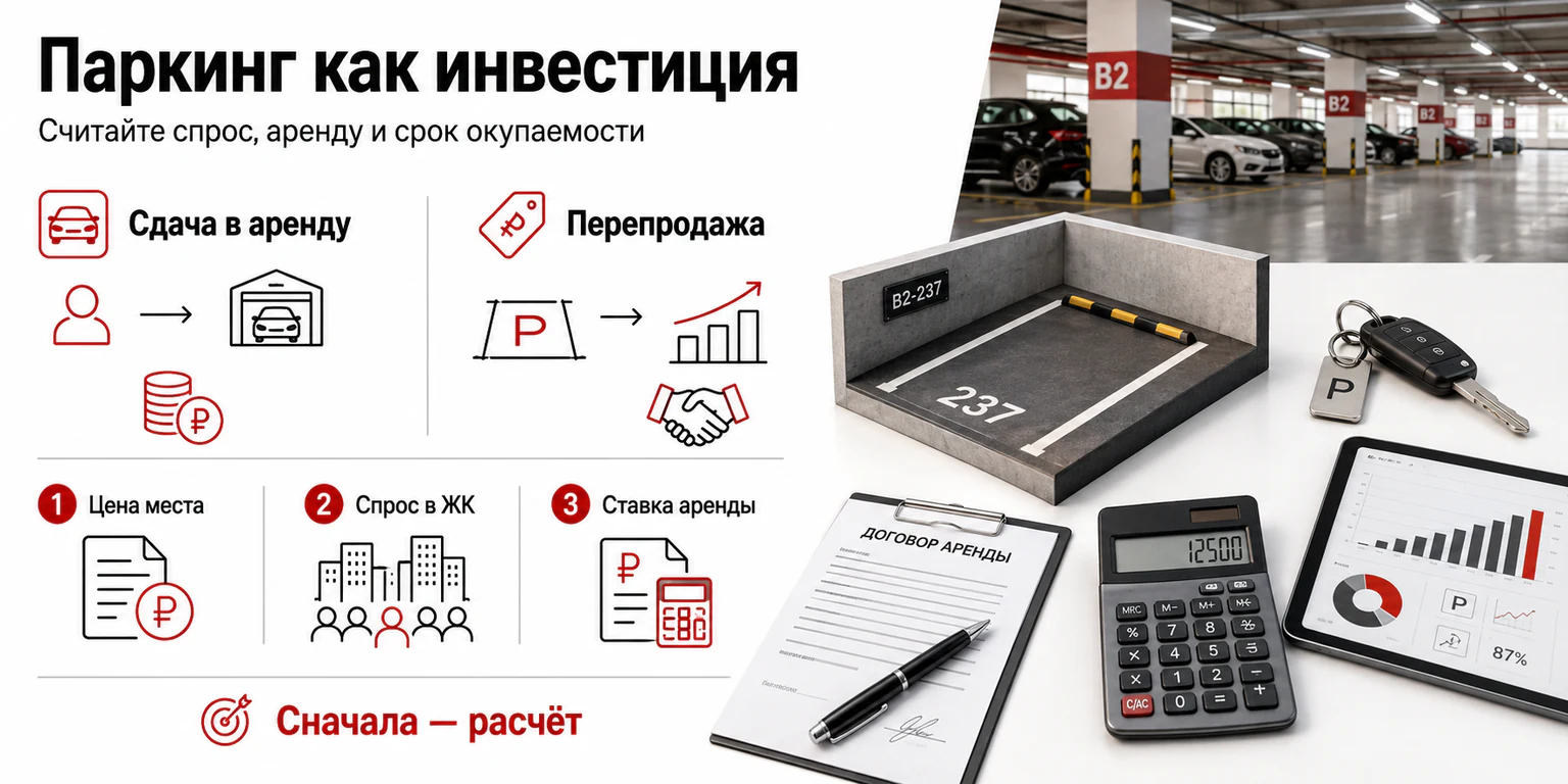 Инфографика: парковочное место как инвестиция