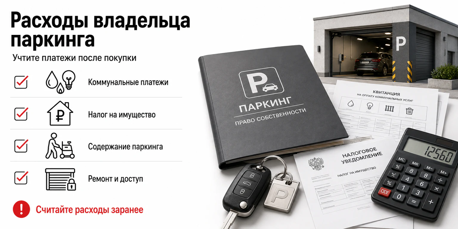 Инфографика: расходы владельца парковочного места