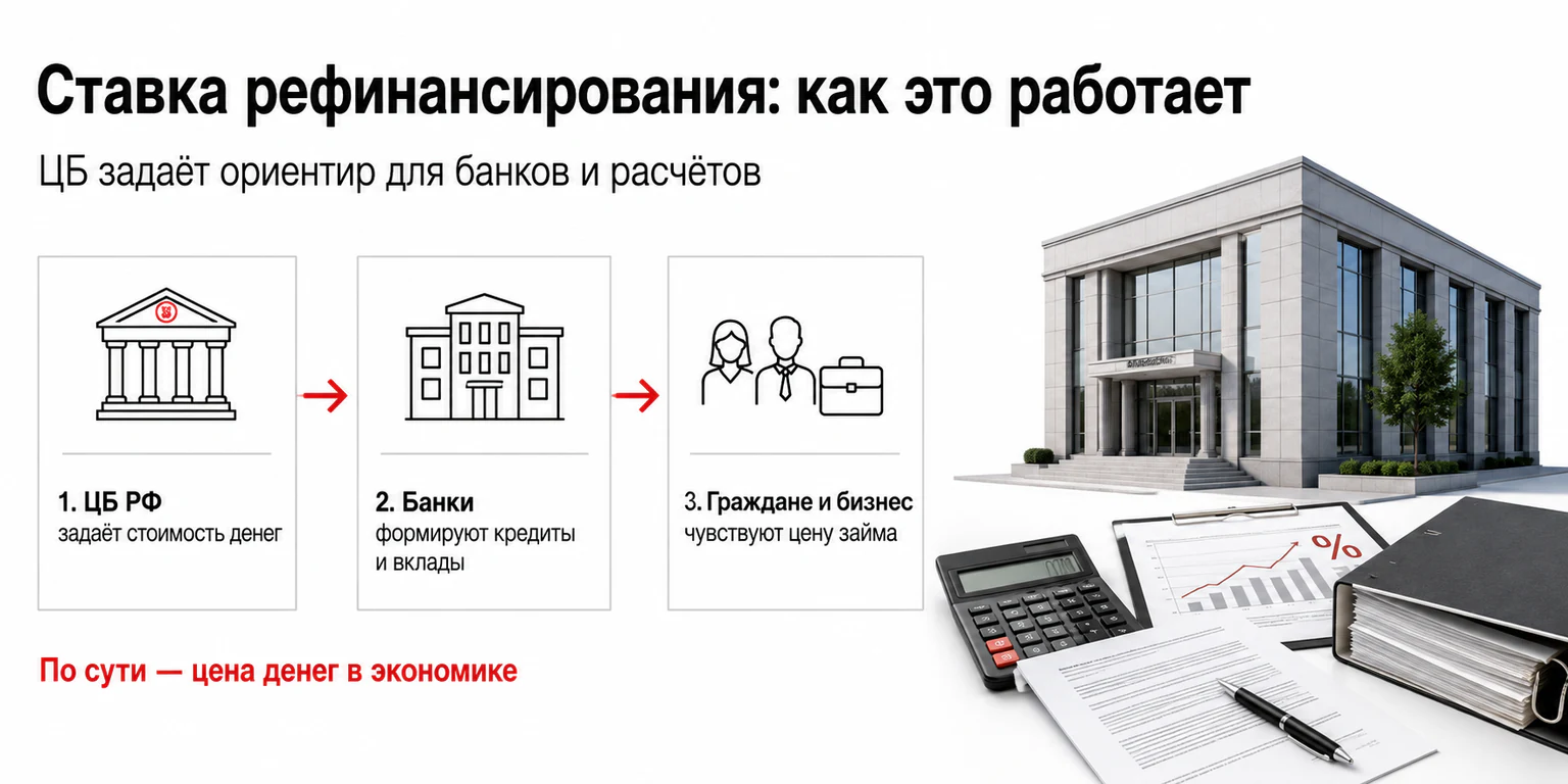 Инфографика: как работает ставка рефинансирования ЦБ РФ