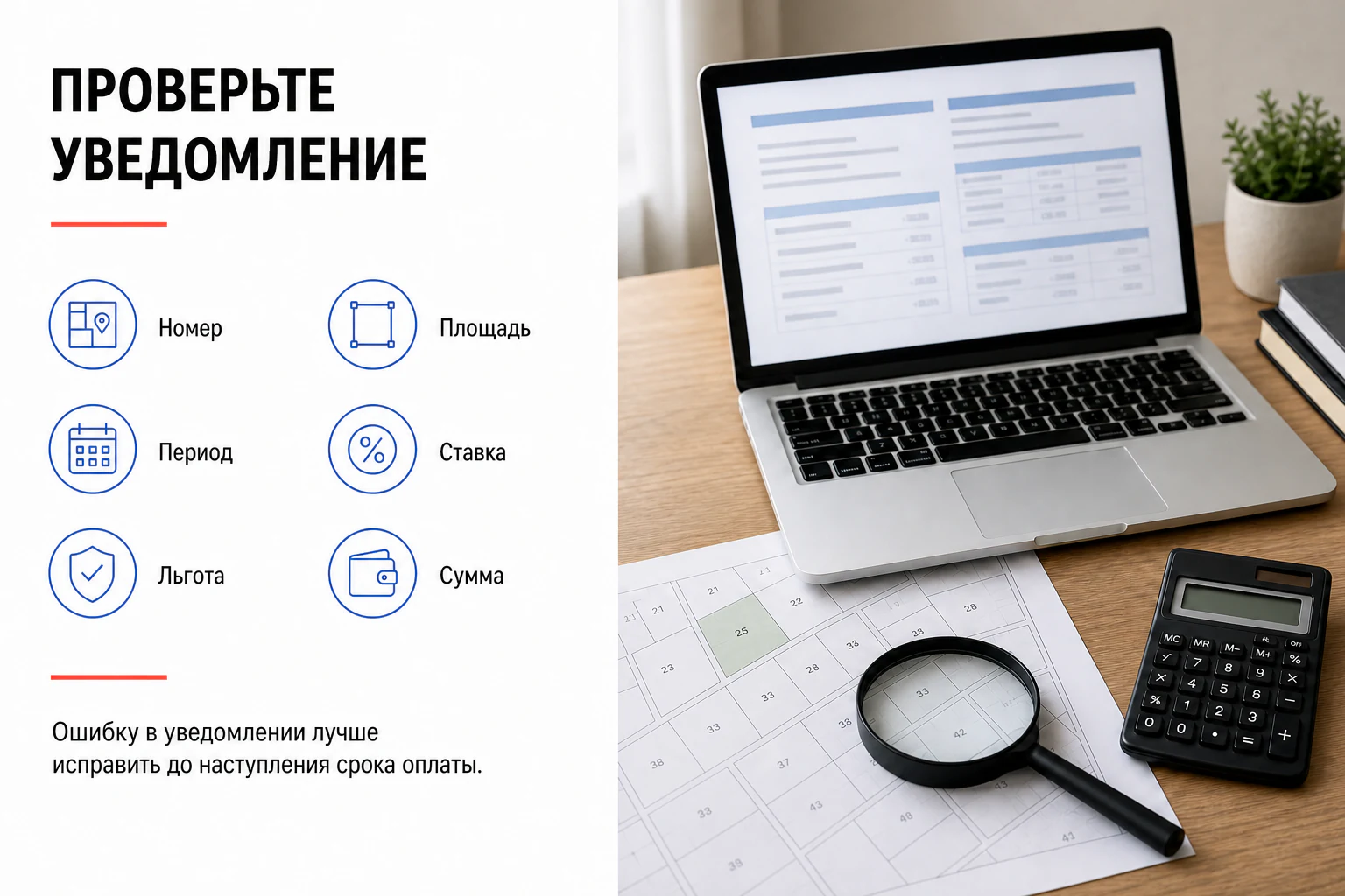 Что проверить в уведомлении по земельному налогу